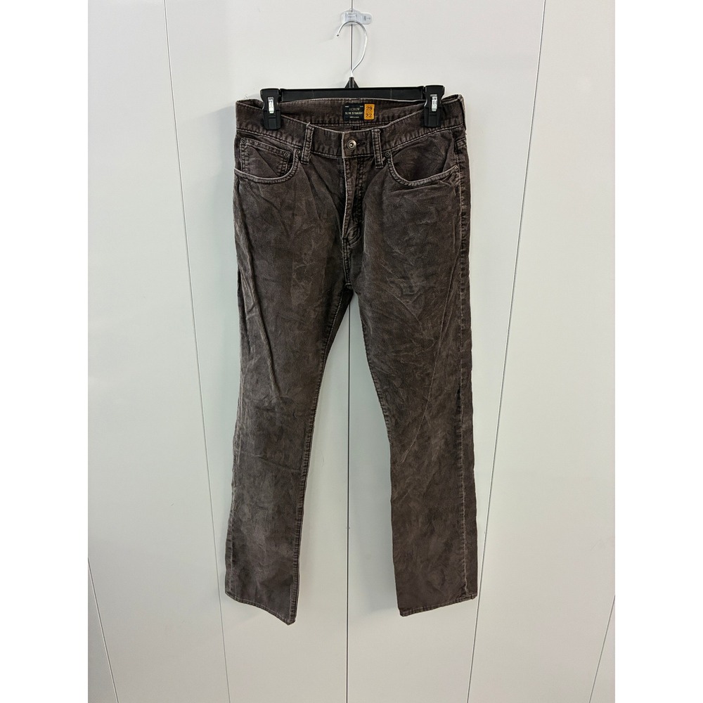 J.Crew Slim Straight Corduroy Pants Mens 29x32 Dark Brown 5-Pocket Trousers
